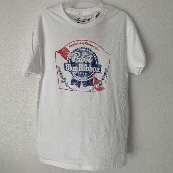 Pabst Blue Ribbon Beer Logo Unisex (Medium) Graphic T Shirt PBR - Picture 2 of 5